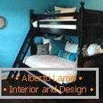 Łóżko piętrowe w kolorze wenge
