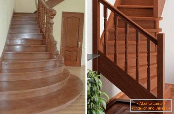 Jakie są drewniane schody w prywatnym domu - zdjęcia w różnych stylach