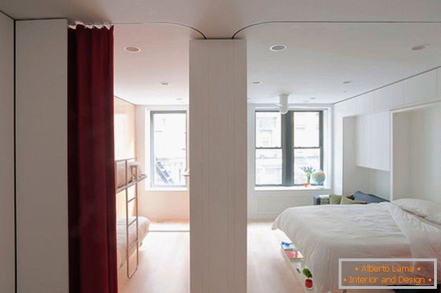 Sypialnia i dziecięcy wielofunkcyjny apartament-transformator w Nowym Jorku