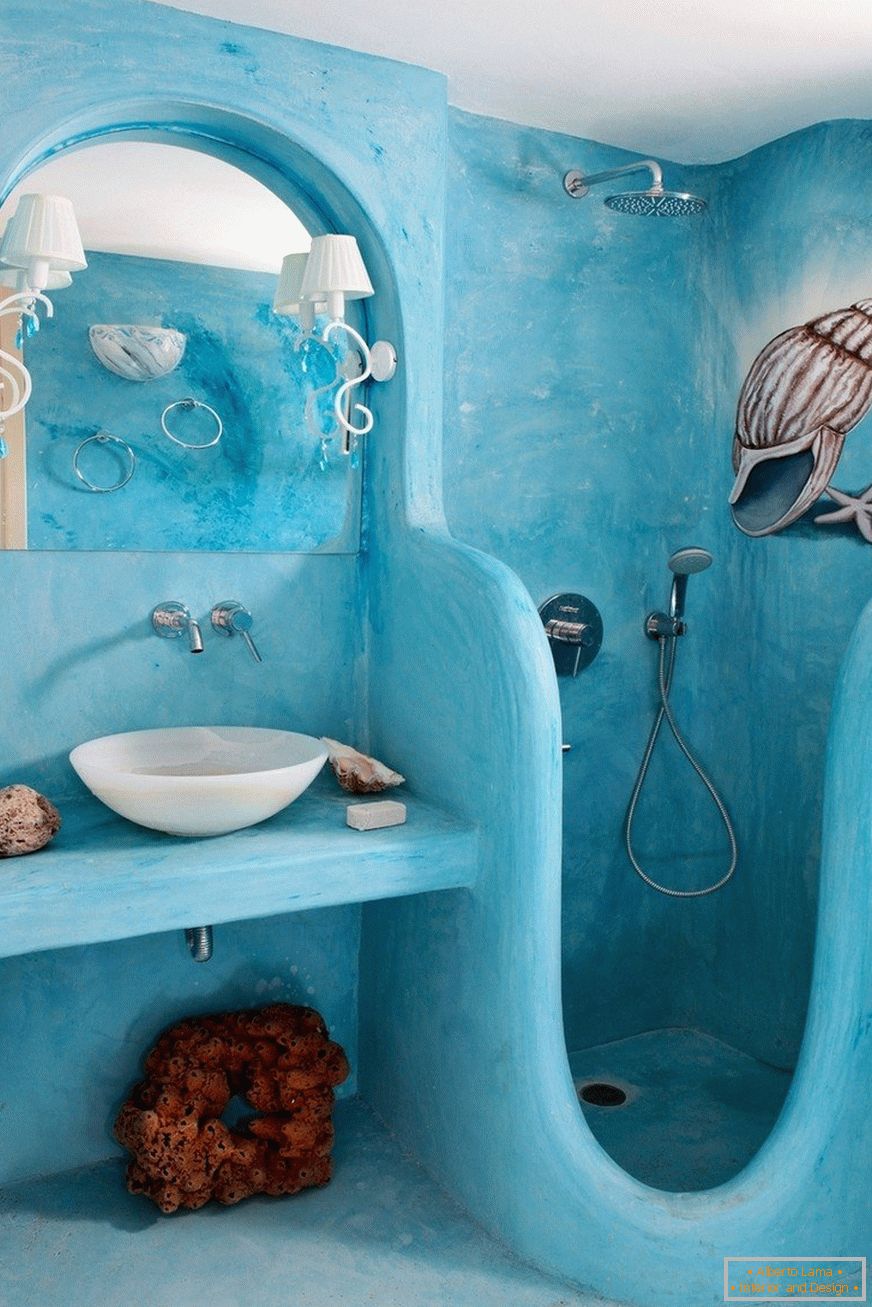 Projekt niebieski prysznic