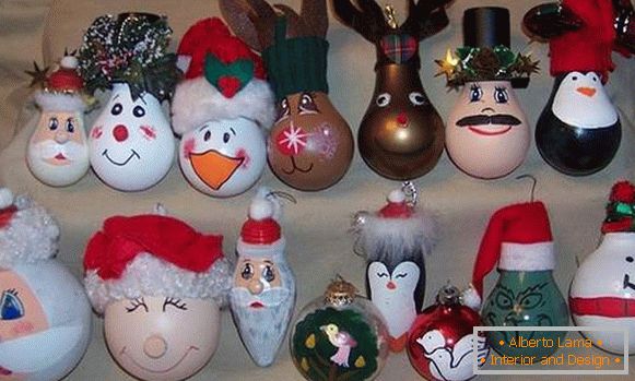 Oryginalne świąteczne zabawki z twoimi rękami na choince żarówek, фото 18