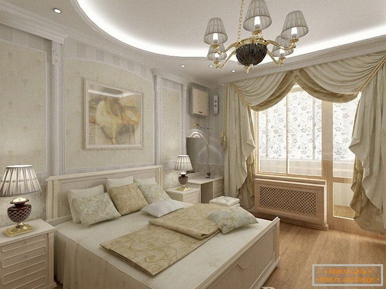 Projekt designerski sypialni w stylu klasycznym