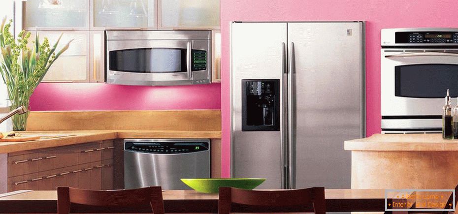 Różowy kolor w projektowaniu kuchni