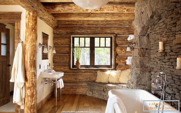 Wykończenia łazienki w drewnie