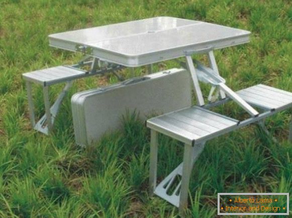 składany stolik aluminiowy