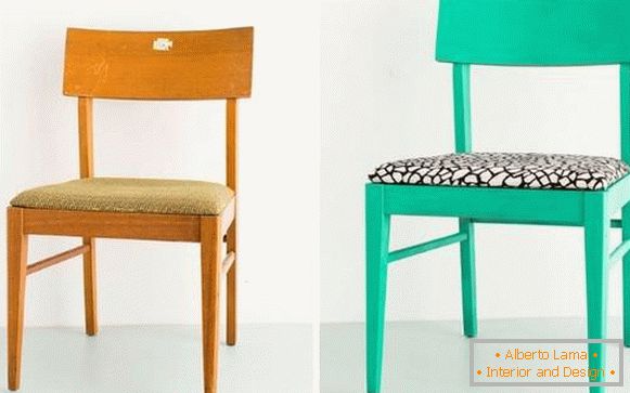 Przywrócenie mebli tapicerowanych - zdjęcie krzesła do jadalni