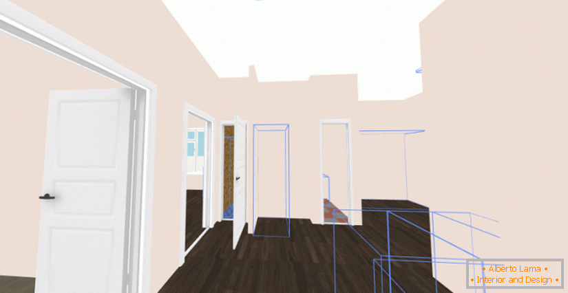 Modelowanie 3D wnętrza domu