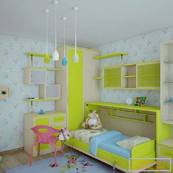 Łóżko szafy w pokoju dziecinnym, zdjęcie 2