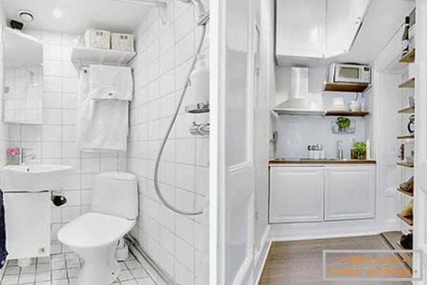 Łazienka i kuchnia w kolorze białym