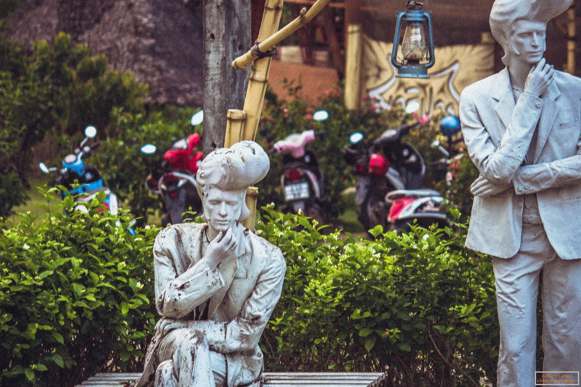 Rzeźby Elvis w wiosce Tajlandia