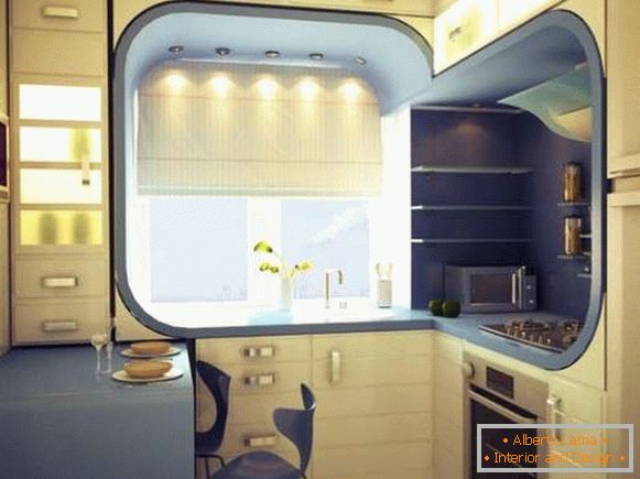 nowoczesne wnętrze małej kuchni, zdjęcie 35