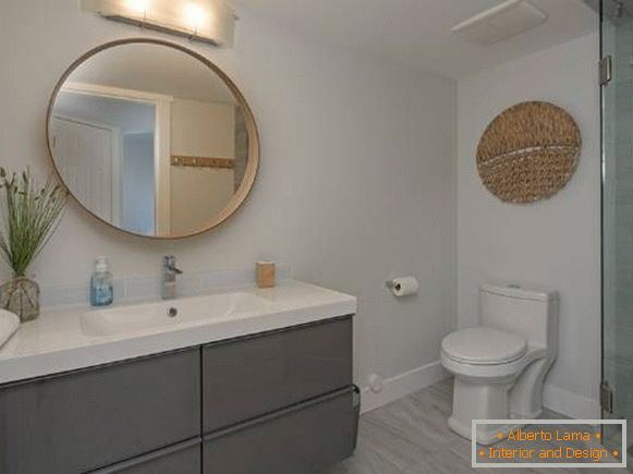 Nowoczesny design łazienki w kolorze szarym - zdjęcie 2016