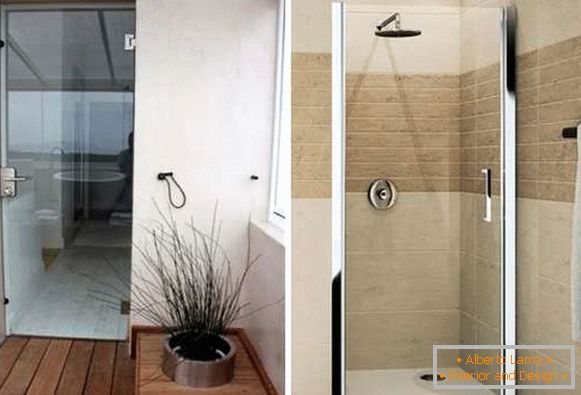 Drzwi prysznicowe, szklane, uchylne - kabiny fotograficzne