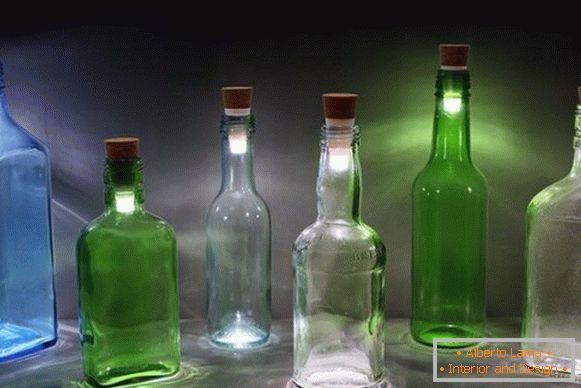 Lampy z butelki własnymi rękami zdjęcie
