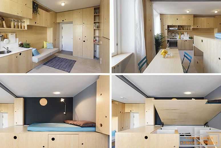Wnętrze małego mieszkania od PLANAIR