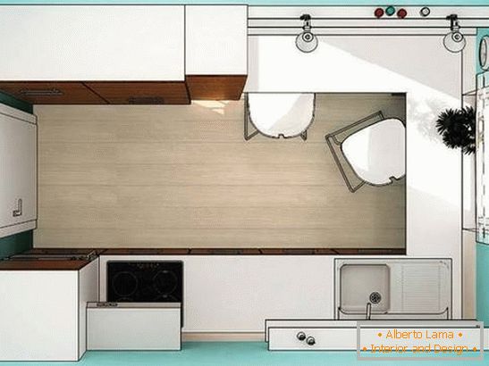 Kompaktowy, ergonomiczny plan kuchni