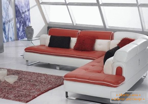 Modułowa miękka kanapa narożna w nowoczesnym stylu