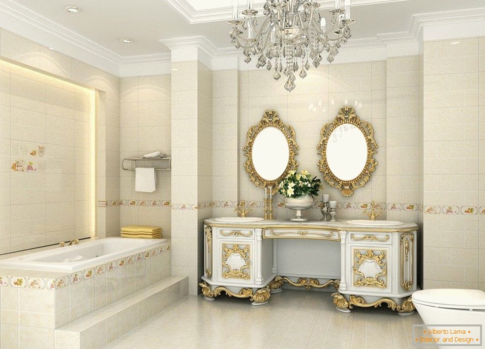 Oświetlenie w łazience w stylu klasycznym
