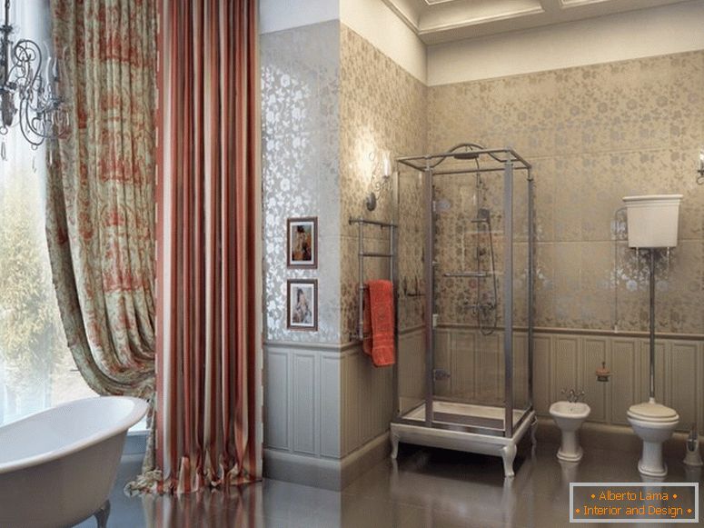 Tekstylia w łazience w stylu klasycznym