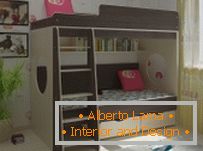 Opcje projektowania детской комнаты с двухъярусной кроватью