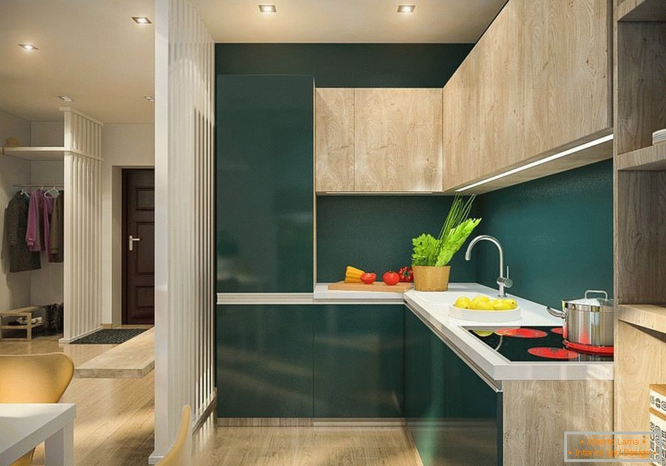 Zaprojektuj kuchnie в однокомнатной квартире 33 кв м