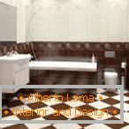 Podłogi szachowe w łazience