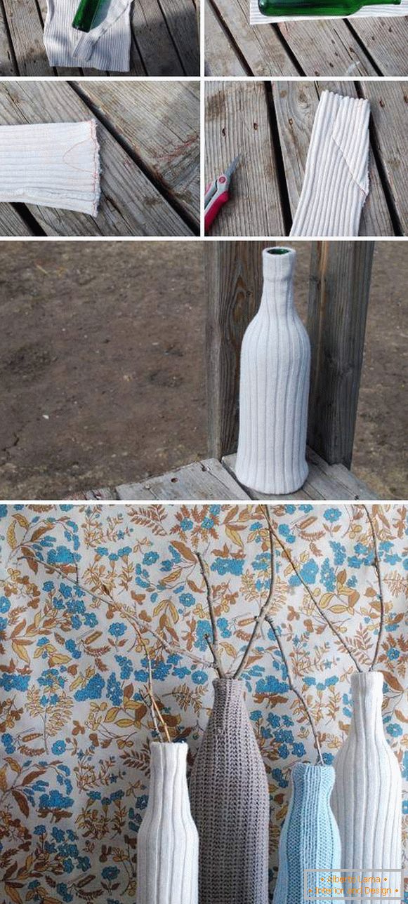 Jak zrobić piękny wazon własnymi rękami z butelki