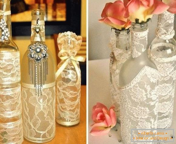 Jak zrobić piękny wazon z butelki i koronki