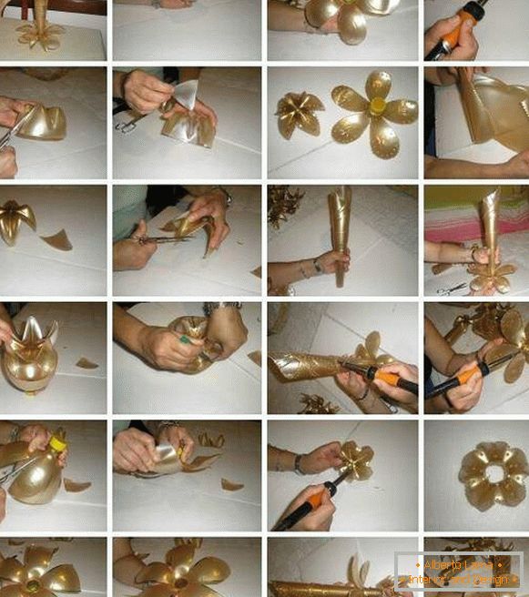 Instrukcje, jak zrobić wazon z plastikowej butelki własnymi rękami