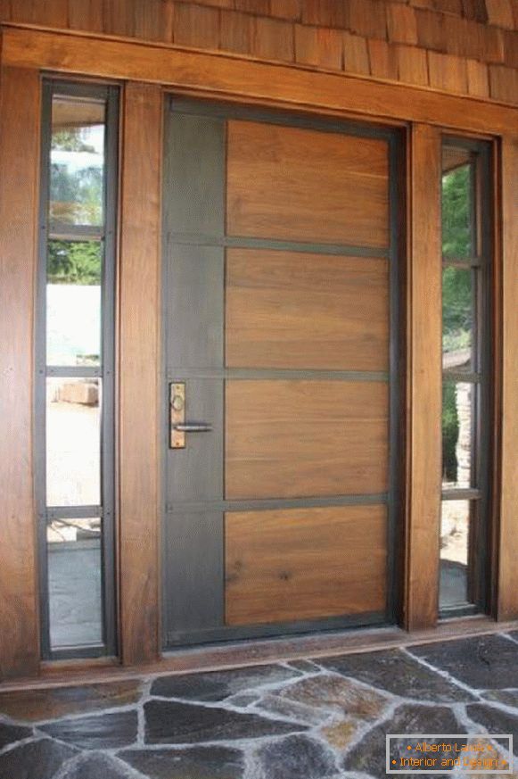 drewniane drzwi wejściowe do prywatnego domu, zdjęcie 10