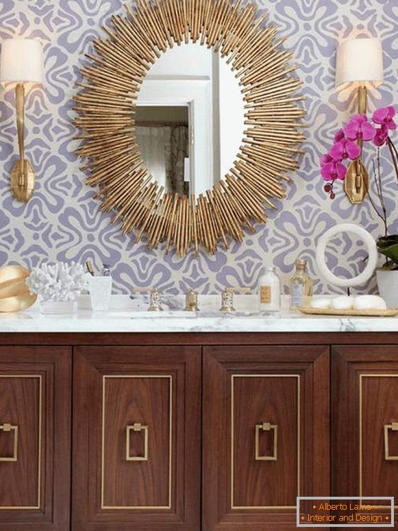 Piękne lustro w łazience zdjęcie