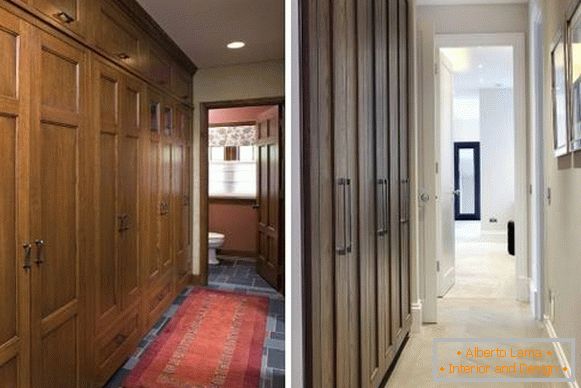 Wbudowane szafy meblowe w korytarzu i korytarzu