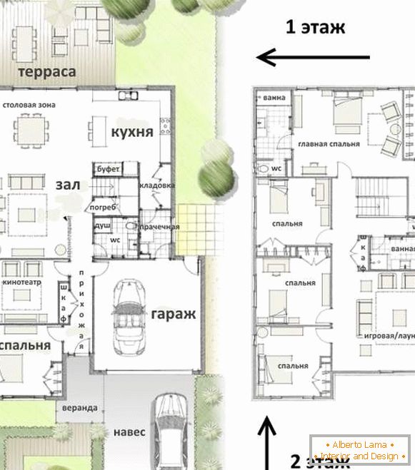 Jak zrobić drugie piętro w prywatnym domu - projekt dla 4 sypialni i placu zabaw