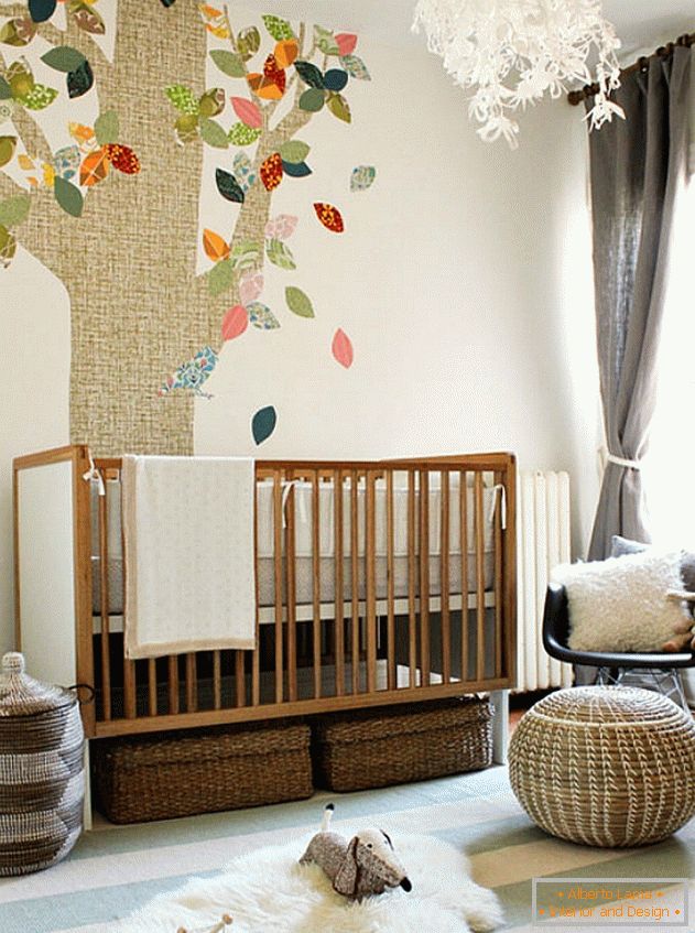 Udekoruj ścianę w dziecięcym pokoju dziecinnym takim drzewem