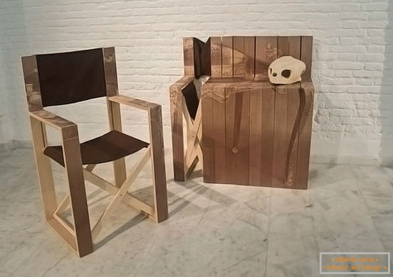 Ława ze składanych krzeseł