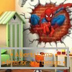 Spiderman na ścianie