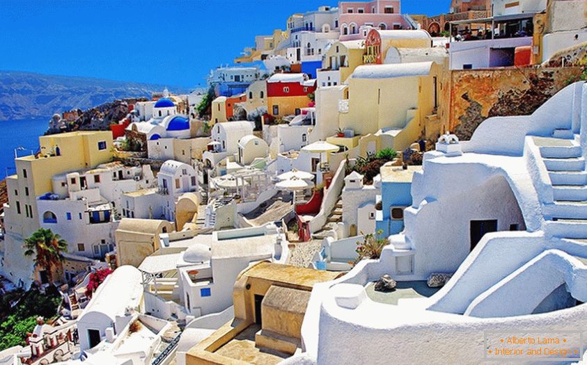 Kolorowa architektura Grecji