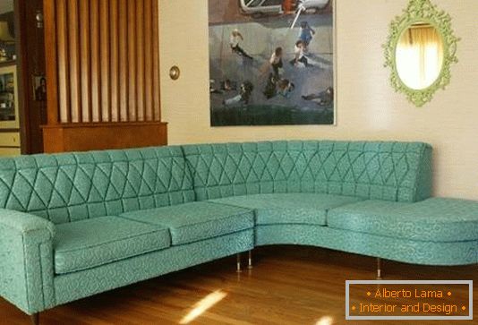 sofa turkusowo-modułowa