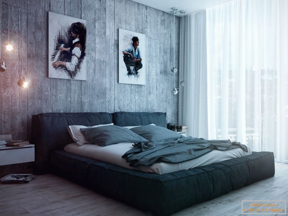 Przykład wystroju wnętrza małej sypialni na zdjęciu