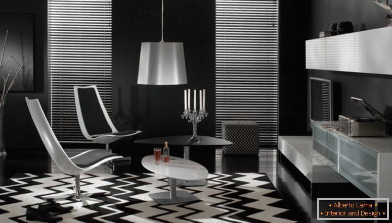 Czarno-biały salon - 55 zdjęć niezwykłych rozwiązań