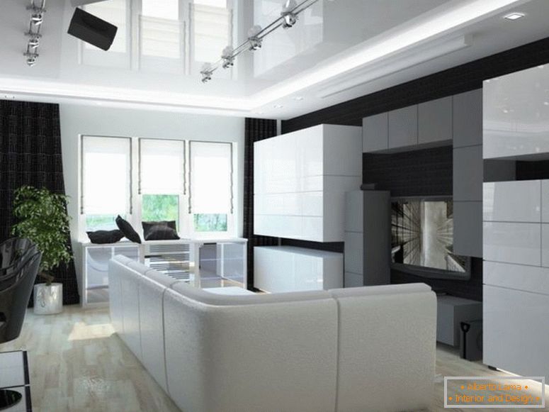 Czarno-biały salon - 55 zdjęć niezwykłych rozwiązań