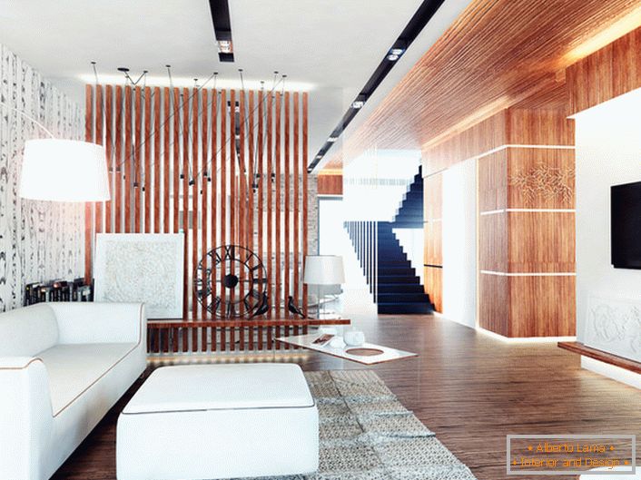 Przy projektowaniu pomieszczeń w stylu ekologicznym często stosuje się przegrody wykonane z naturalnych materiałów.