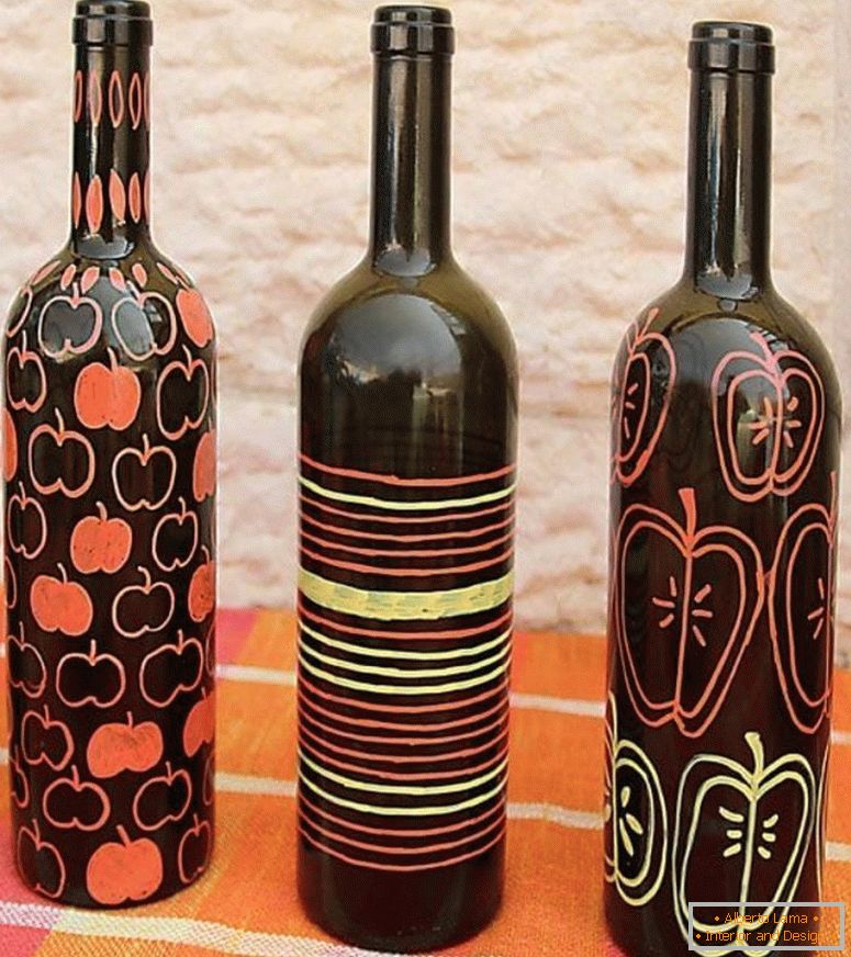 Pomysły na malowanie butelek z wina