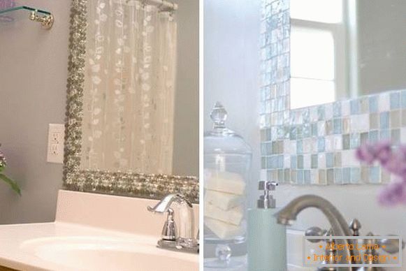 Jak ozdobić ściany w łazience - wystrój lustra to mozaika