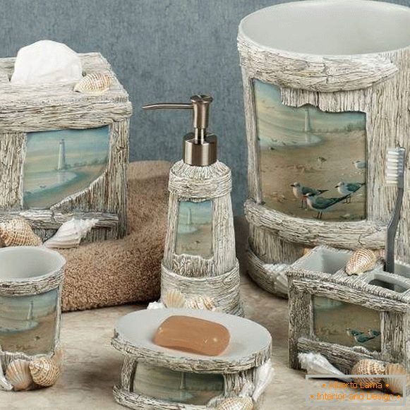 Akcesoria i dekoracje w łazience - zdjęcia z muszelkami