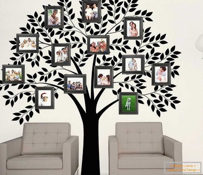 Aplikacja na ścianie z drzewa genealogicznego