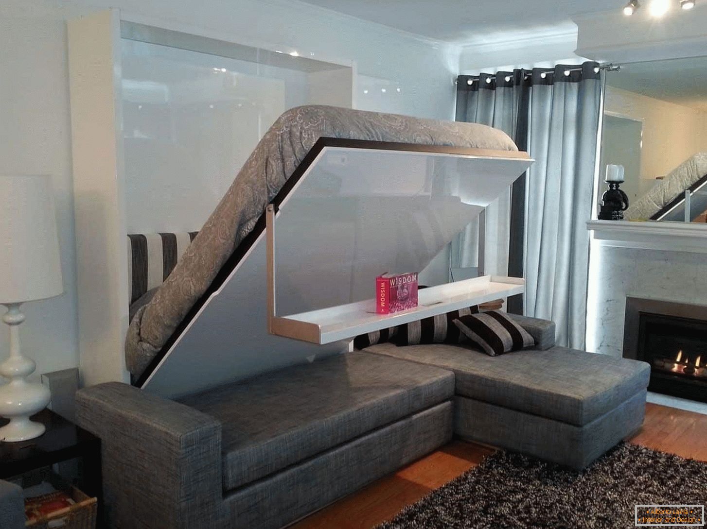 Rozkładana sofa, wygodny transformator do salonu połączonego z sypialnią