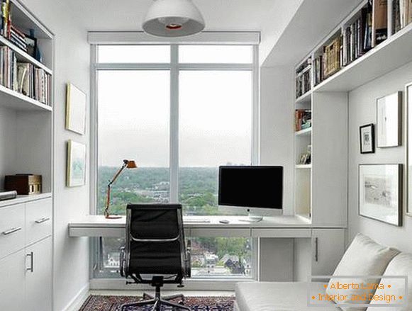 projekt biura w mieszkaniu w nowoczesnym stylu, fot. 20