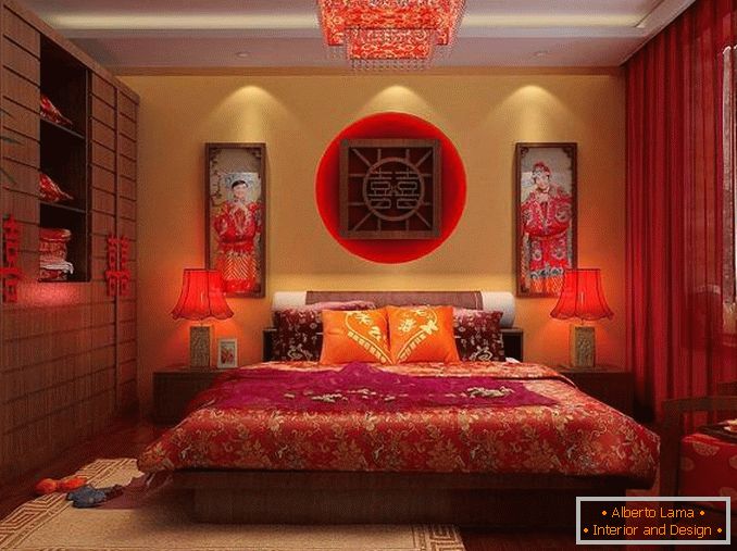 projektowanie sypialni w odcieniach czerwieni zdjęcie, zdjęcie 2