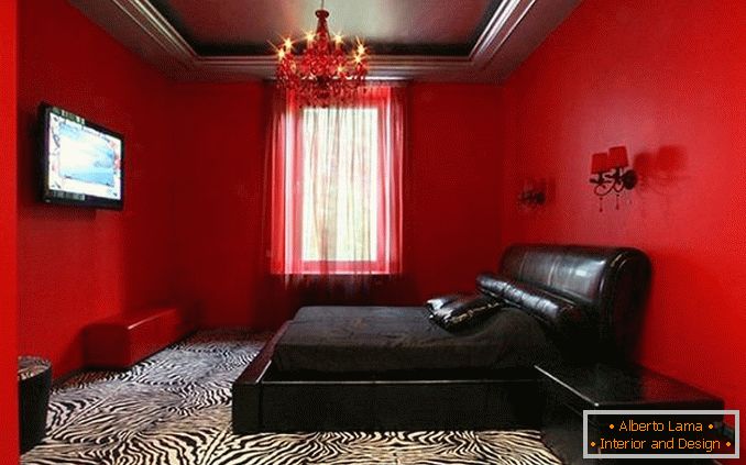 czarno-czerwona sypialnia, zdjęcie 20